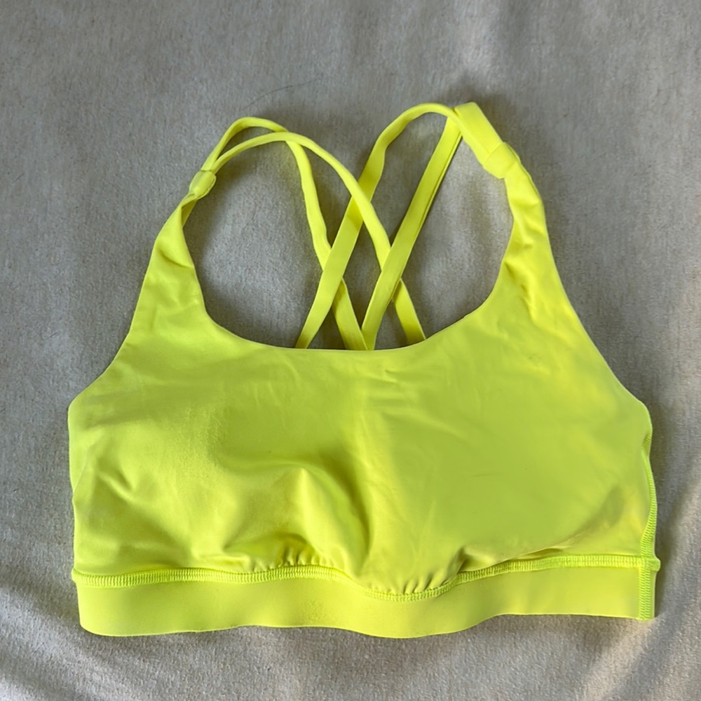 Lululemon energy bra - 6, electric lemon